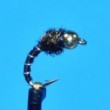 Tungsten Bead Head Zebra Midge Black